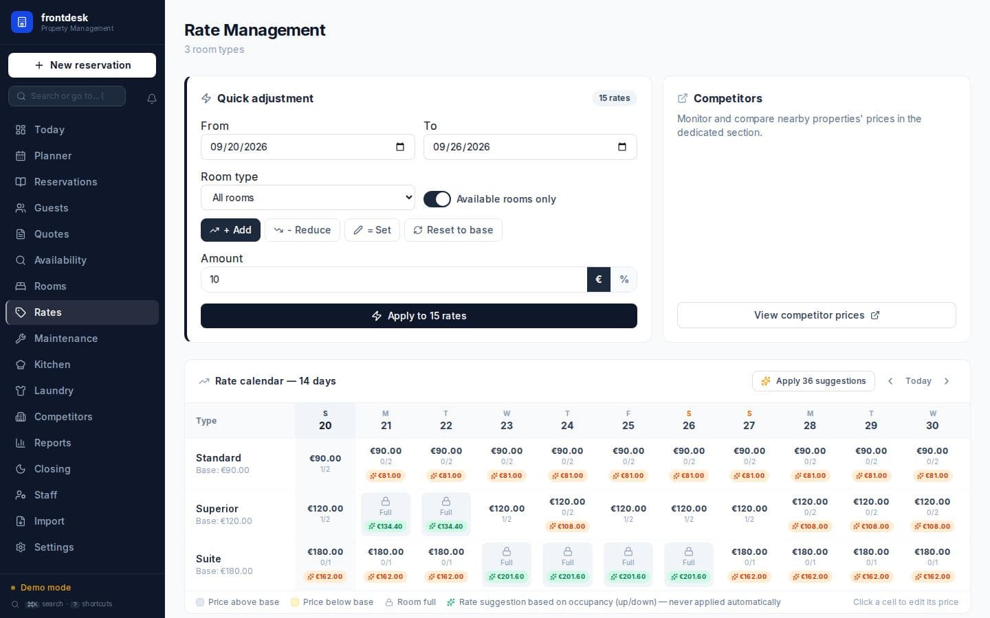 Rate management